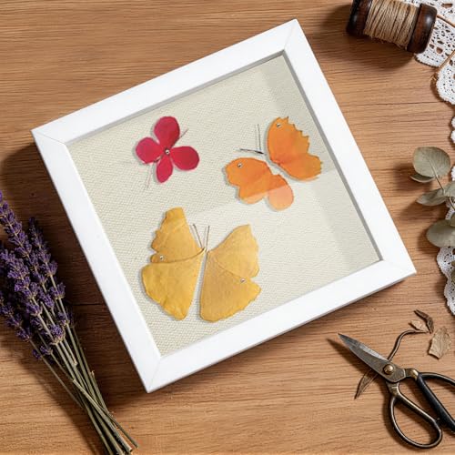 5x5 White Shadow Box Frame with Acrylic Front & Foam Back