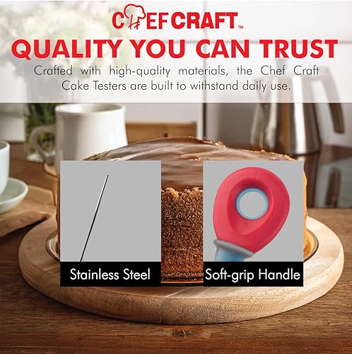 Chef Craft Cake Tester - 6 Inch Durable Stainless Steel Tool
