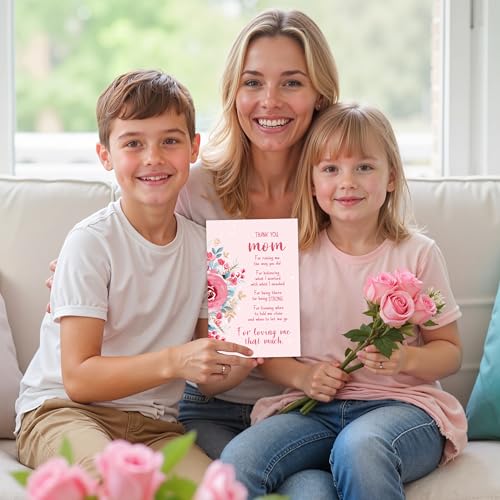 Heartfelt Mother's Day Card for Stepmom & Mom - Blush Roses