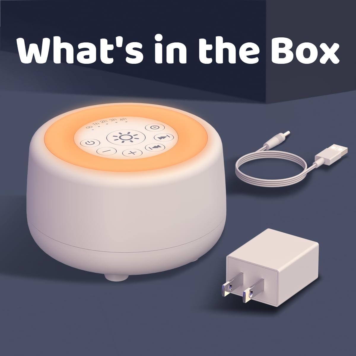 Sleepbox White Noise Machine - 25 Soothing Sounds & 10 Color Night Light | 4 Brightness Levels, 32 Volume Levels, Timer & Memory Function for All Ages