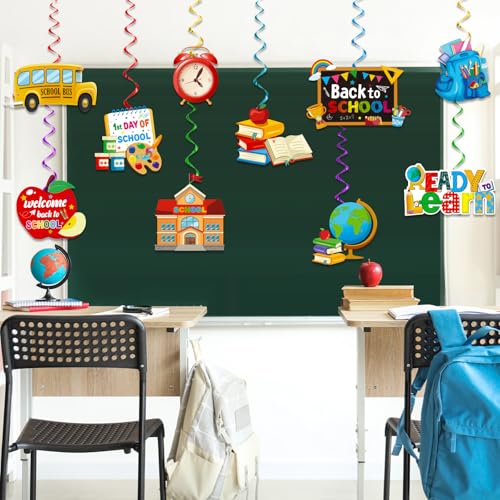 Back to School Decorations Banner with Apple Pencil Garland