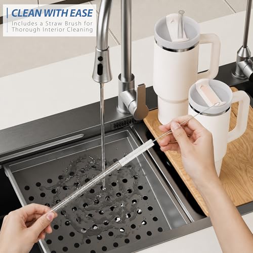 10 Pack Reusable Straws for Stanley Quencher Tumblers - 12 Inch BPA-Free