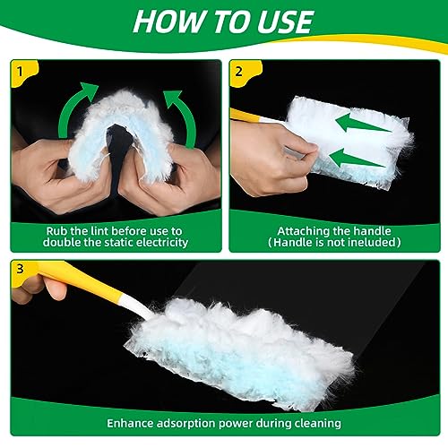 Frescares Blue Duster Refills - 18ct Static Dust Removal Compatible with Swiffer