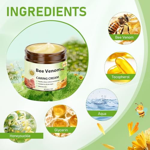 NIUYOU Bee Venom Skin Treatment Cream - Natural Moisturizing Blemish Control (2-Pack)