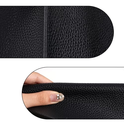 Black PU Leather Rectangular Tissue Box Holder for Home & Office