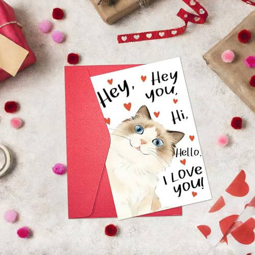 Funny Cat Greeting Card for Mother's Day Birthday Anniversary