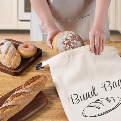 Reusable Linen Bread Bags for Sourdough & Fresh Baked Goods