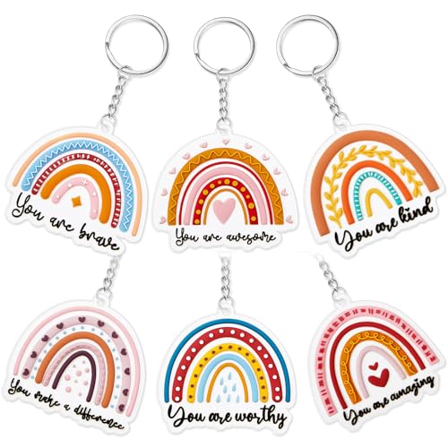 Inspirational Employee Appreciation Gifts Bulk Keychains - 6 Variations
