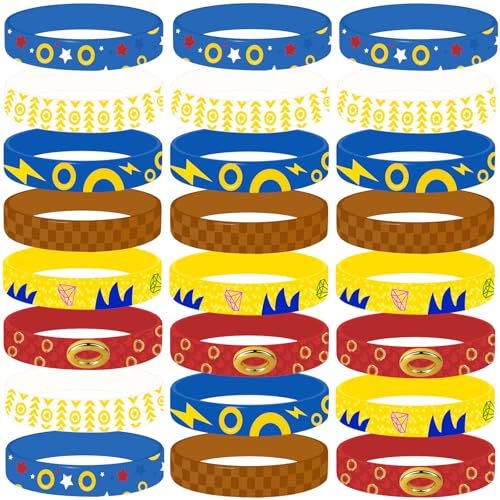 Hedgehog Theme Silicone Bracelets for Kids - 24 Pack Purple