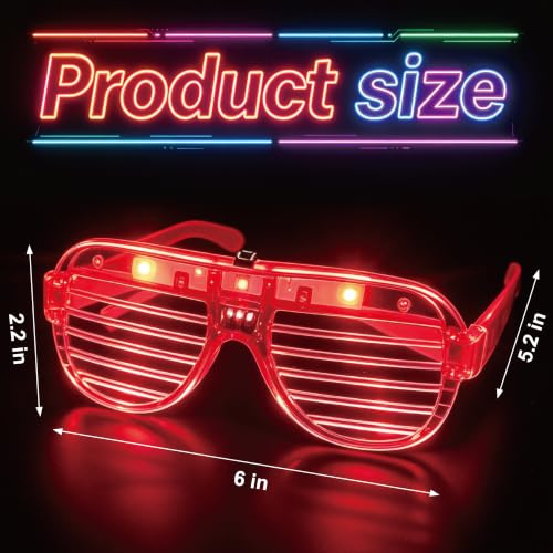 JOVLOXX 5-Pack LED Glow Glasses - Neon Light-Up Party Favors (5pc-a)