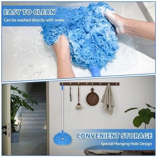 FONUNO Telescopic Ceiling Fan Duster - Adjustable Pole (Blue)
