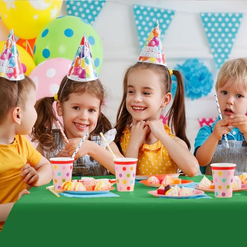 Disposable Green Plastic Tablecloths 54 x 108 Inches - Pack of 2
