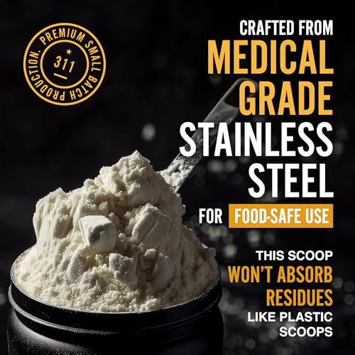 RISE311 Stainless Steel Protein Powder Measuring Spoon, 3 Tbsp Reusable Kitchen Tool