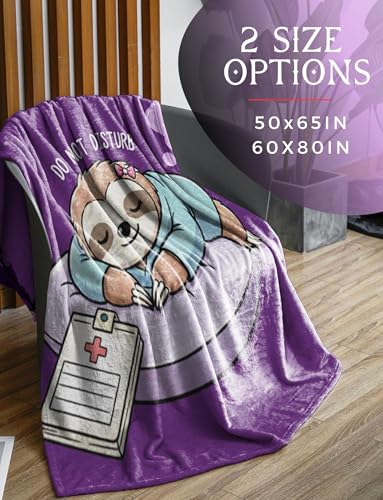 Official Nurse Gift Flannel Blanket 60x80 Inches - Cozy and Warm