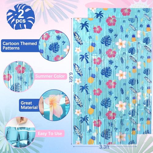 Pink Blue Cartoon Birthday Backdrop 2 Pack 3.3 x 6.6 Ft