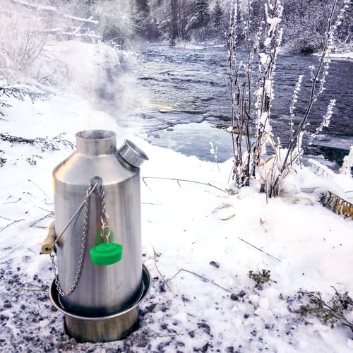 'Base Camp' Kelly Kettle® 54fl.oz | Stainless Steel | Whistles When Boiled | Kettle & Camp Stove in one | Ultra-fast | Wood Fuelled | NO Batteries/Gas | Camping, Fishing, Scouts, Picnics, Emergencies