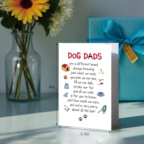 Funny Dog Dad Birthday Card - Cute Greeting for Dog Owners