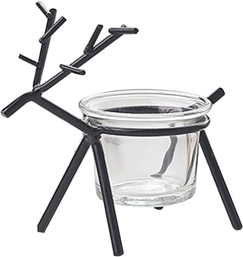 Cabilock Tealight Holder - Elegant Deer Candle Stand for Desktop Decor | Iron Construction