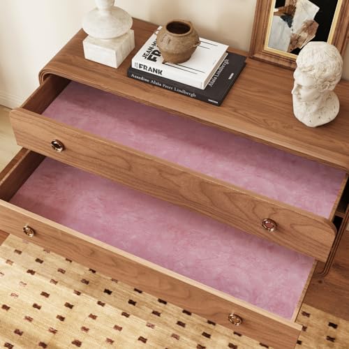 Coral Pink Self-Adhesive Crushed Velvet Drawer Liner 12"x80"