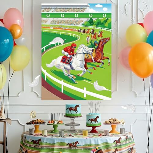 Pin the Tail on the Horse Game - Large Poster & 24 Stickers