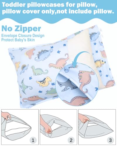 ALVABABY Jersey Toddler Pillowcases Pack of 2 - Fits 12x16 & 13x18 Inches, Breathable & Soft for Boys Girls