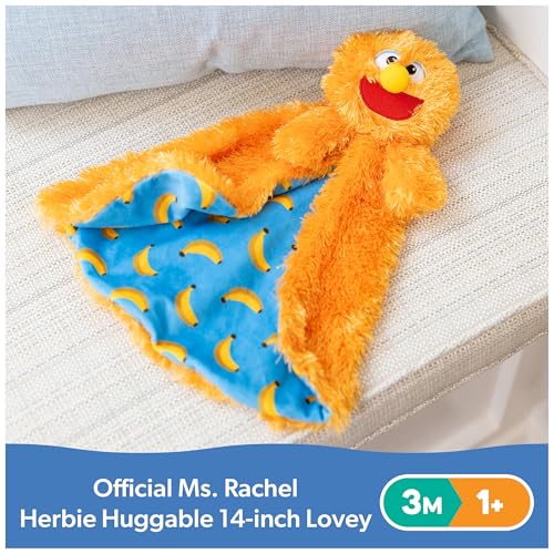 Ms. Rachel Herbie Huggable Lovey Double-Sided Baby Blanket - Soft & Machine Washable