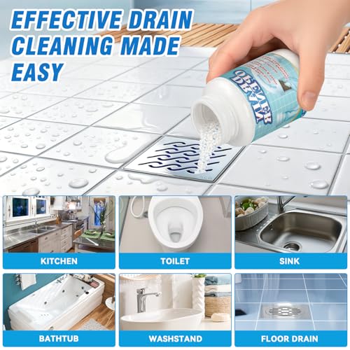 Balldanlu Drain Clog Cleaner Granules, 260ml Powerful Sink & Shower Opener