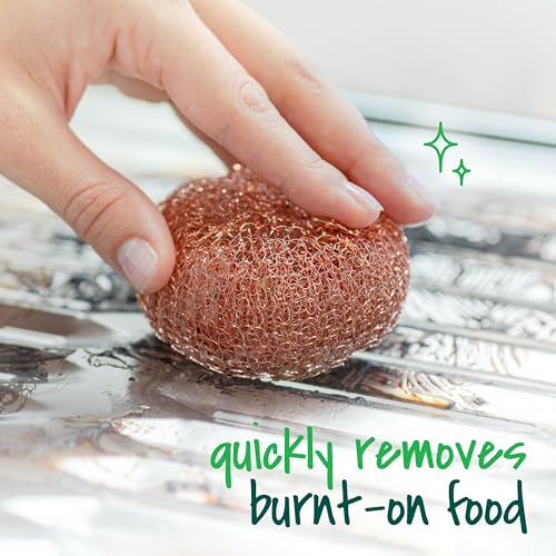 Scotch-Brite Copper Coated Scrubbers - 3 Pack for Heavy Duty Cleaning
