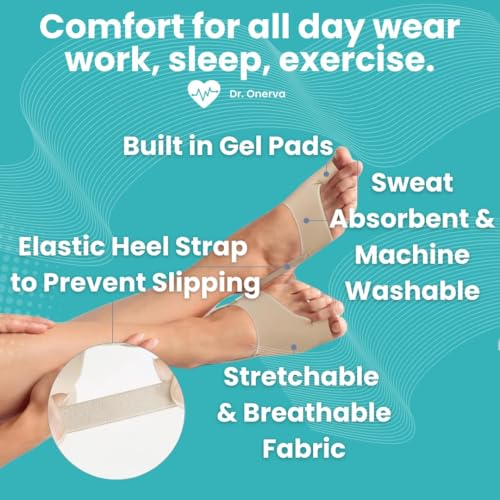 2PC Bunion Corrector for Women & Men ? Toe Straightener Socks for Hallux Valgus, Pain Relief, Non-Slip, Breathable, Day & Night Use, Washable, L/R Foot Set