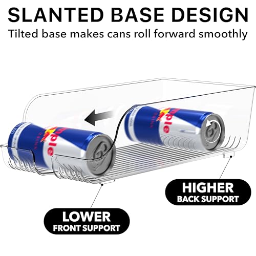 Tall Skinny Can Organizer for Refrigerator - Set of 2