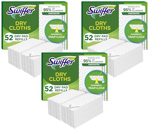 Swiffer Sweep + Mop Dry Pads Refill - 52ct Unscented Cleaning Cloths