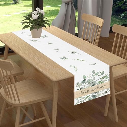 Farmhouse Table Runner - Eucalyptus Green, 13x36 Inch - Seasonal Rustic Decor - Variation of THIS listing