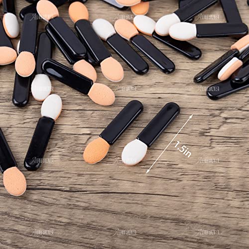 AUEAR 50 Pack Disposable Eyeshadow Brushes Dual Sided Sponge Tipped Applicators