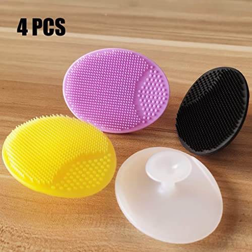 MR LION Silicone Facial Cleansing Brush 4 Pack - Soft Face Exfoliator & Blackhead Remover Pad
