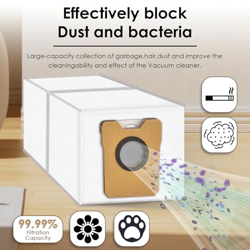 Replacement Dust Bags for Eufy Omni C20/C10 Robot Vacuum - 6 Pack