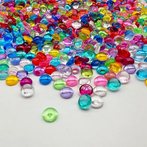 2000 PCS Mini Acrylic Flat Marbles for DIY Slime & Crafts