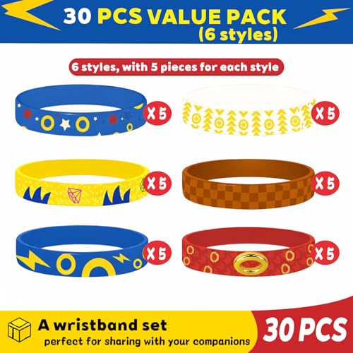 30 Pcs Hedgehog Silicone Bracelets - Fun Party Favors & Goodie Bag Fillers