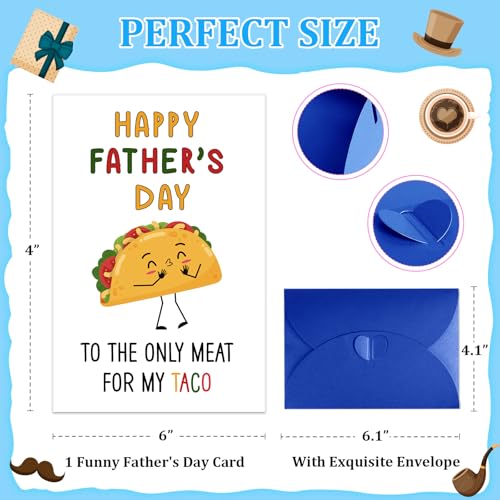 Funny Taco Father's Day Card for Husband - Humorous Greeting