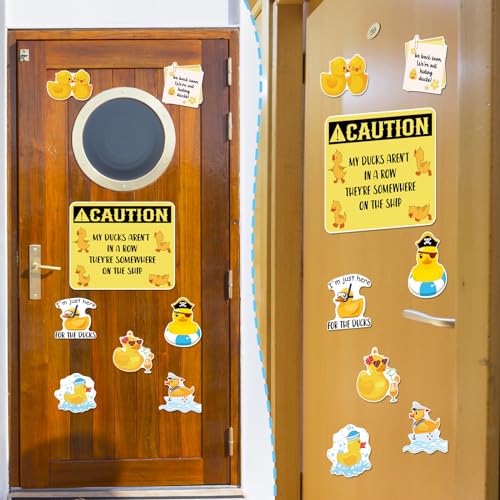 8 Pcs Funny Duck Cruise Ship Door Magnets - Decorative Cabin Decor