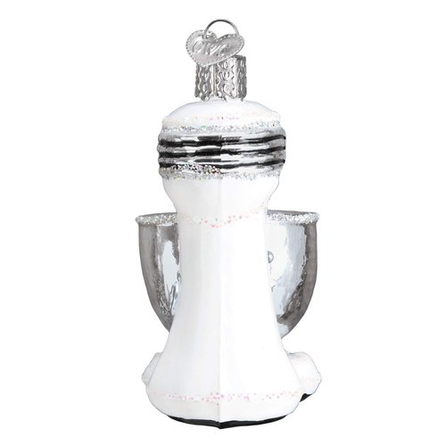 Old World Christmas White Mixer (Multi) Glass Blown Ornament for Christmas Tree, Handcrafted Holiday Decoration, Kitchen Collection