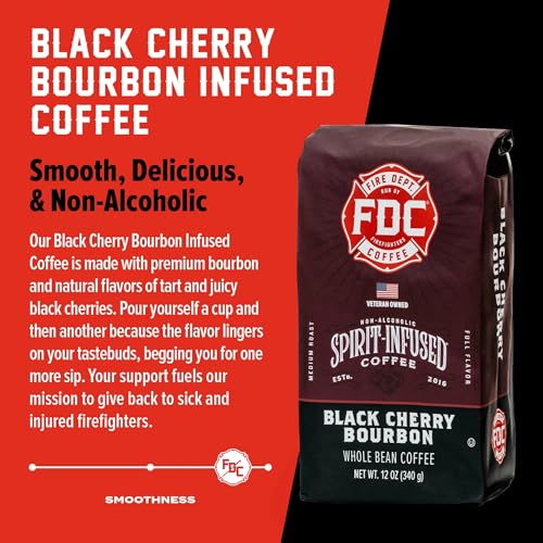 Fire Department Coffee Black Cherry Bourbon Infused Medium Roast - 12 oz (2 Pack)