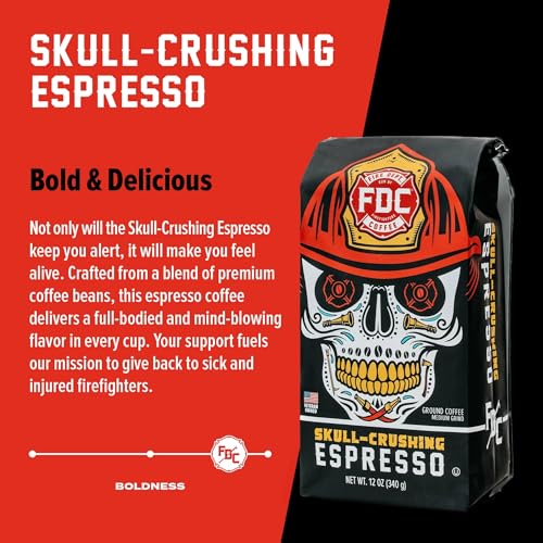Skull Crushing Espresso Dark Roast Coffee - 12 oz (2 Pack) - Veteran Owned