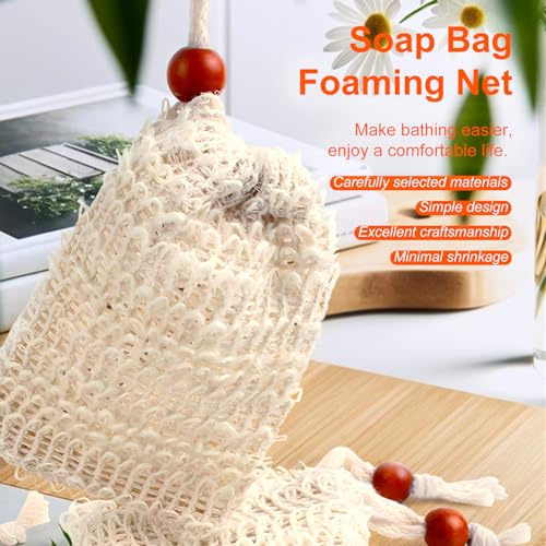 Kootinn Natural Cotton Soap Saver Bag for Exfoliation and Zero Waste Shower