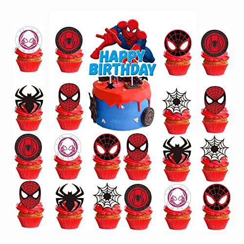 25PCS Birthday Cake Toppers Set for Children Party Decorations