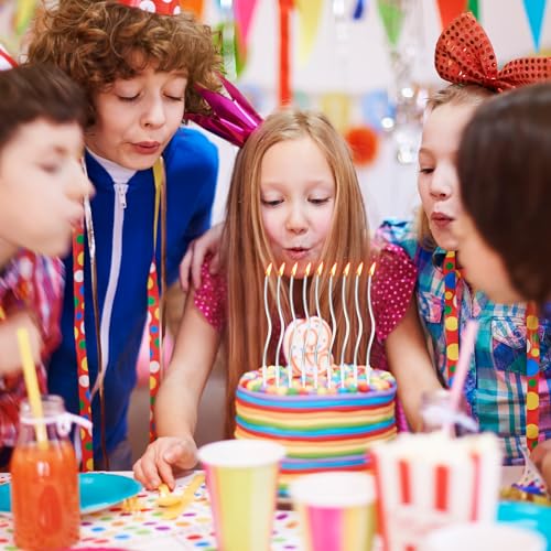 24 Silver Spiral Birthday Cake Candles | Elegant Party Decoration