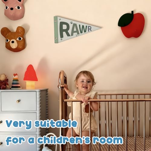 Dinosaur Felt Pennant Wall Decor - Rawr Kids Room Banner