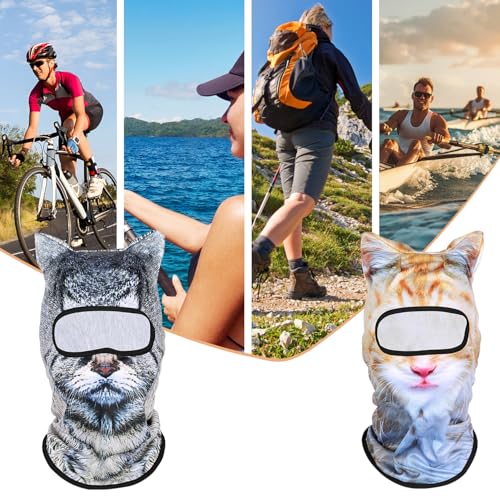 3D Cat Ski Balaclava Sheisty Face Mask,with Ears for Music Festivals,Raves Ski Halloween Party Outdoor Activities Cat Style
