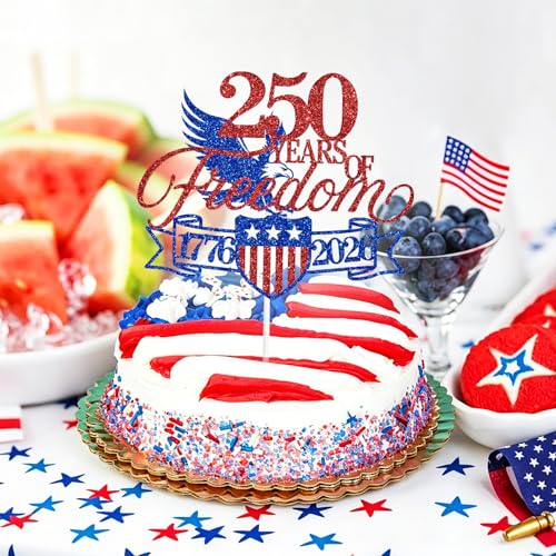 250 Years of Freedom Cake Topper for 4th of July Celebrations