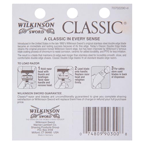 Wilkinson Sword Double Edge Safety Razor Blades Refills 5 Pack