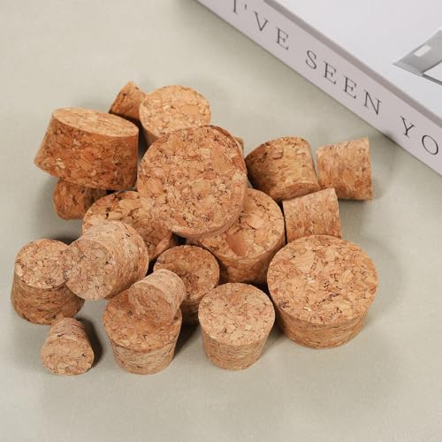 Impnit 20 Pack Natural Cork Stoppers - 4 Sizes for Wine & Crafts (Variation of THIS listing)